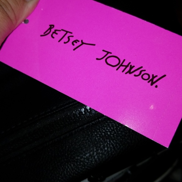 Betsey Johnson Logo Bone and Black Backpack - Picture 5 of 6